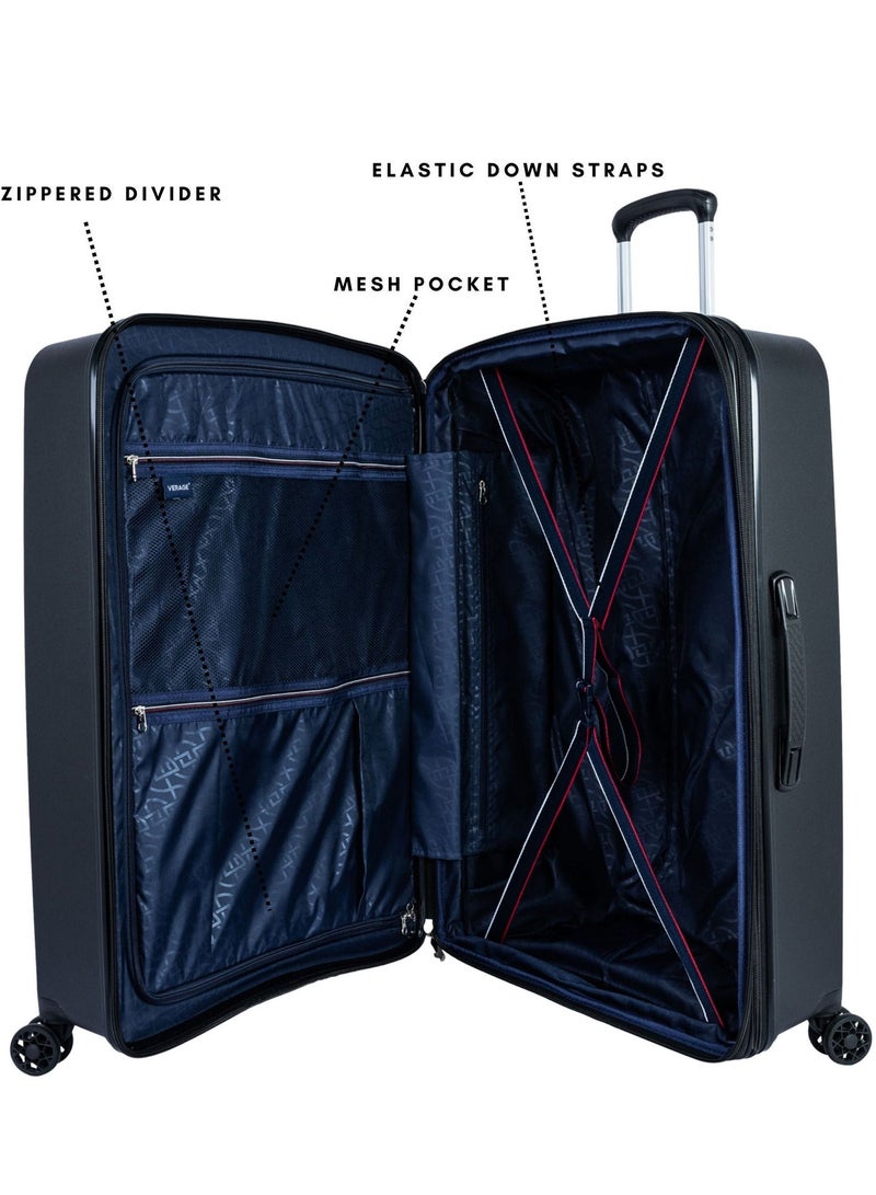 VERAGE Unbreakable Luggage Expandable Hardside Suitcase Large Black - Image 5