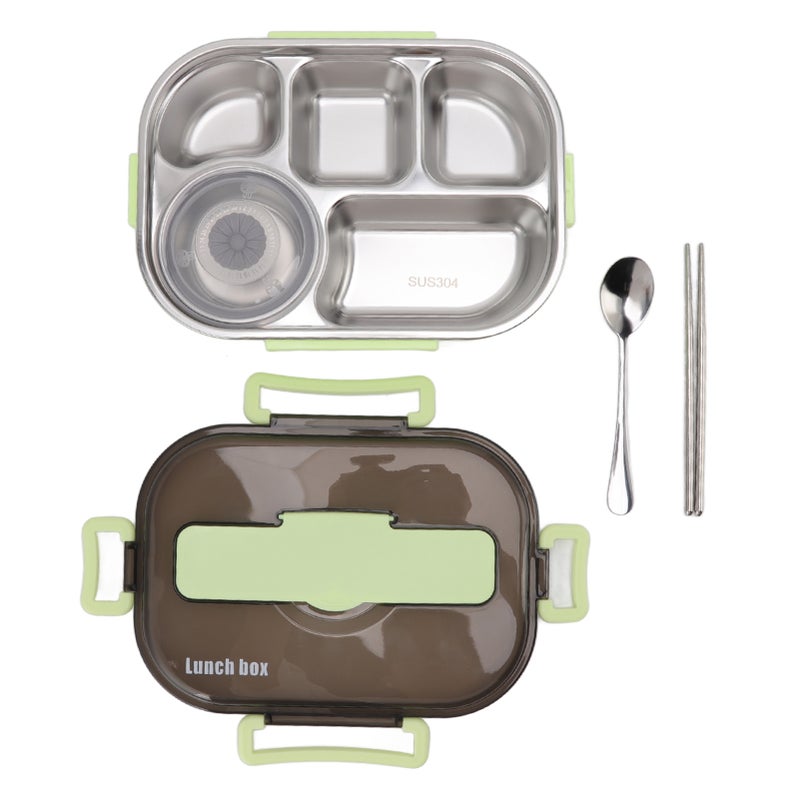 Lunch Container Box Stainless Steel Thermal Lunch Storage Box with Soup Bowl Chopsticks Spoon for Adults Children Pink - Image 1