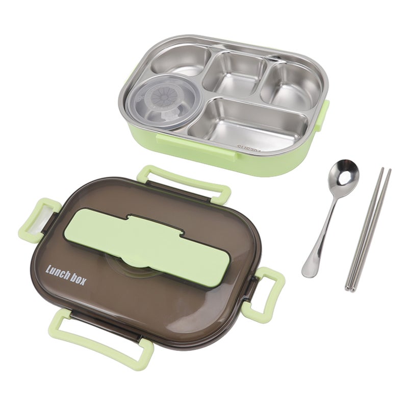 Lunch Container Box Stainless Steel Thermal Lunch Storage Box with Soup Bowl Chopsticks Spoon for Adults Children Pink - Image 4