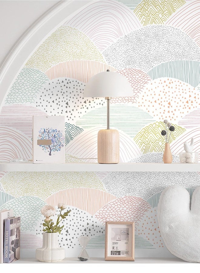 Toduso Peel and Stick Wallpaper Dot/Line Contact Paper Cute Colorful Wallpaper 15.5''x78.7'' Removable Self-Adhesive Wallpaper Room Decor Wall Covering Vinyl Rolls - Image 4