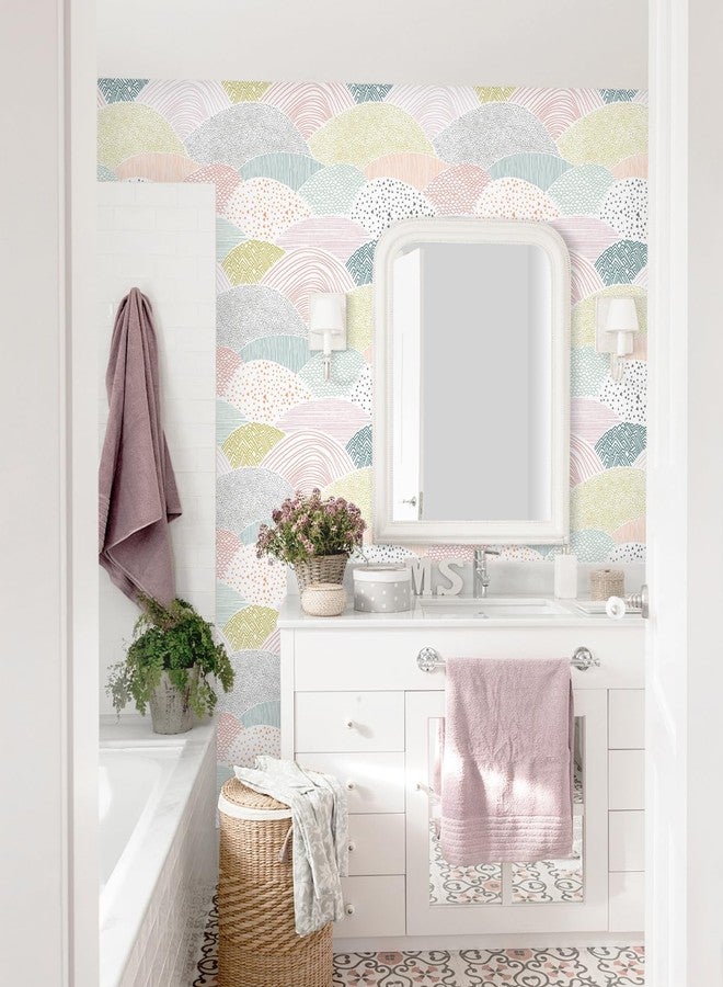 Toduso Peel and Stick Wallpaper Dot/Line Contact Paper Cute Colorful Wallpaper 15.5''x78.7'' Removable Self-Adhesive Wallpaper Room Decor Wall Covering Vinyl Rolls - Image 5