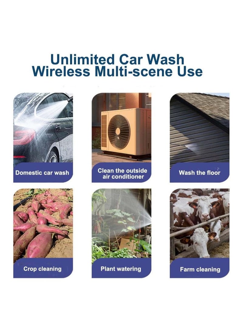 مضخة غسيل السيارات اللاسلكية المحمولة  مع طقم ملحقات متكامل وحقيبة تخزين - Image 3