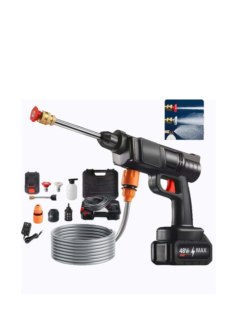 مضخة غسيل السيارات اللاسلكية المحمولة  مع طقم ملحقات متكامل وحقيبة تخزين - Image 1