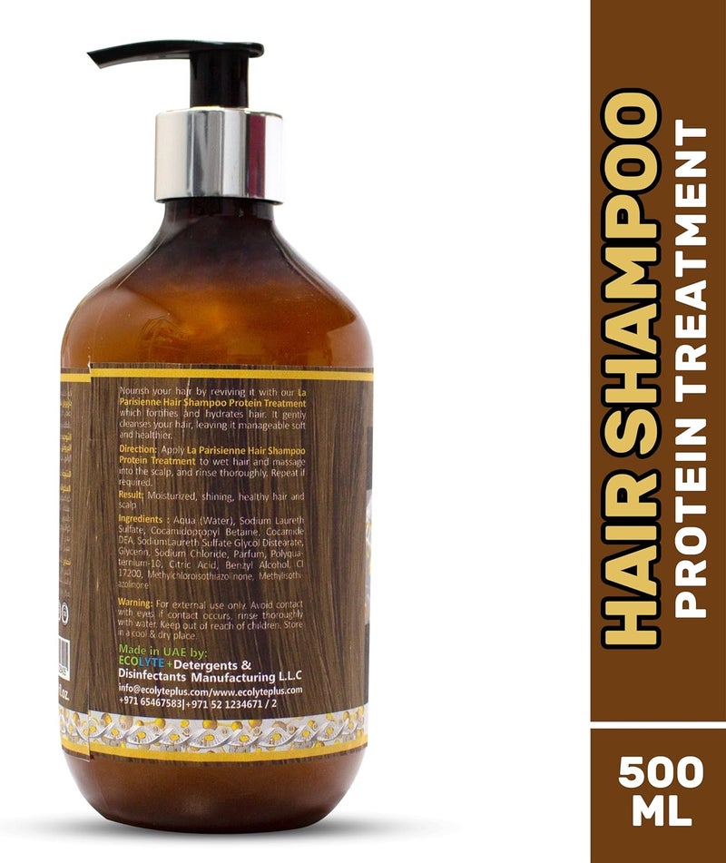 ECOLYTE+ La Parisienne Premium Luxury Hair Shampoo Protein Treatment - 500ml - Image 2