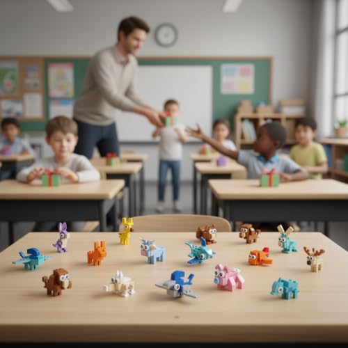 BRICHBROW Party Favors for Kids 24 Pack Animals Building Blocks for Goodie Bags Stocking Stuffers Classroom Prizes Birthday Gifts Toy Building Sets for Kids 612yrs - Image 5