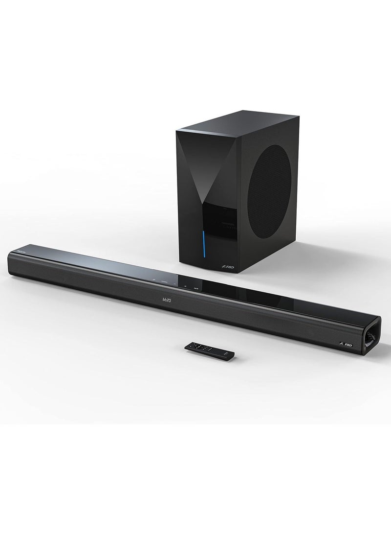 F&D HT388D – 2.1 Bluetooth Soundbar Speaker 120W RMS USB + SD + AUX + HDMI + Optical | RGB LED | Remote Control - Image 1