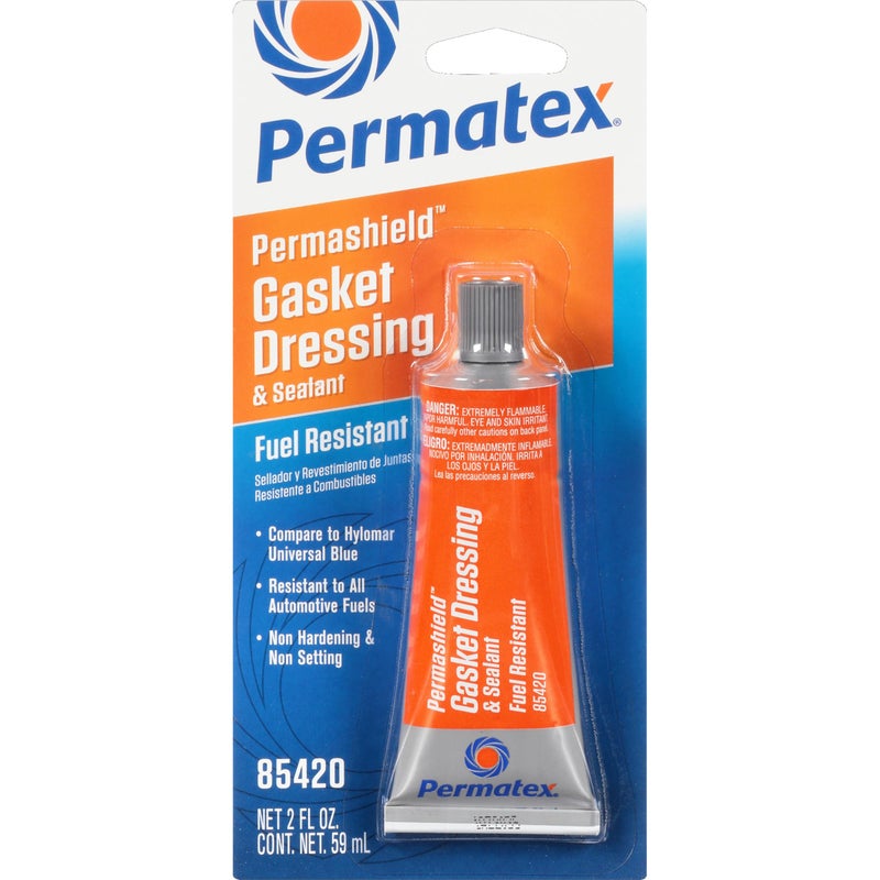 Permatex 85420 Permashield Fuel Resistant Gasket Dressing & Sealant, 2 oz Tube, Orange - Image 1