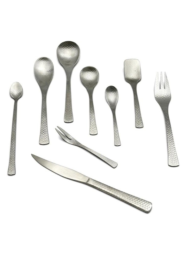 بيرام طقم أدوات مائدة BERAM سيلفر إليجانس – طقم من الستانلس ستيل، 9 قطع، تصميم أنيق، هيكل متين، أدوات مائدة وملاعق وشوك للاستخدام اليومي، أدوات مطبخ لتناول الطعام. - Image 1