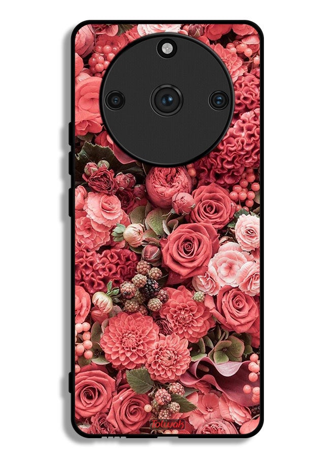 Tolwak Realme 11 Pro Protective Case Cover Peach Roses - Image 1