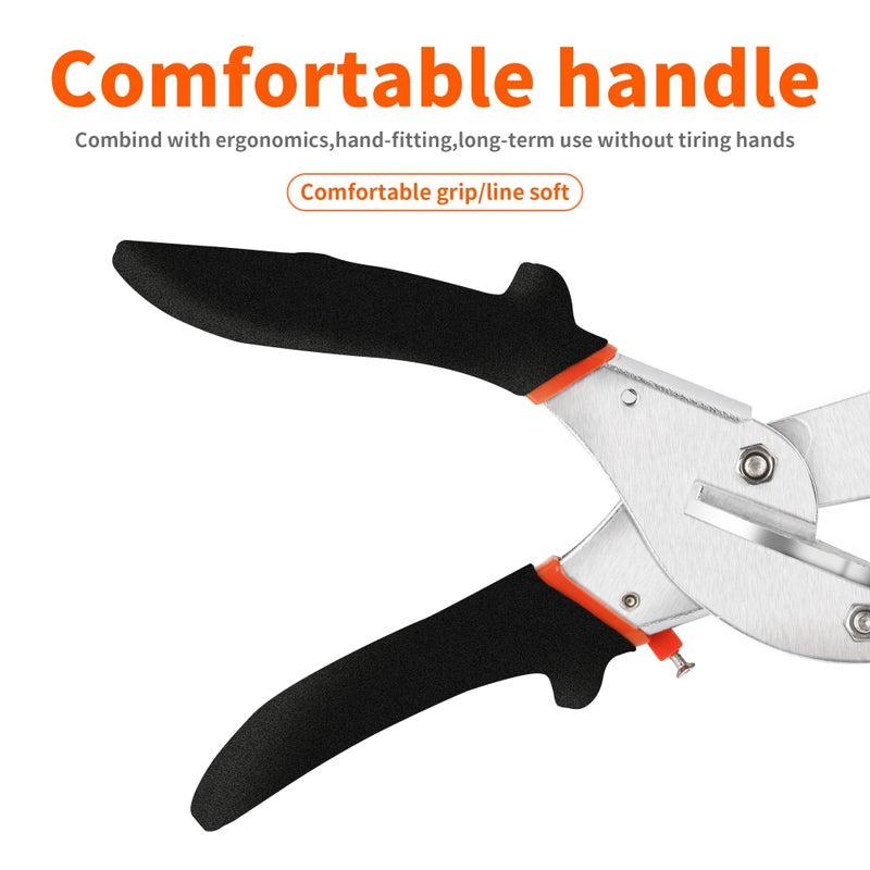 GARTOL Miter Shears- Multifunctional Trunking Shears for Angular Cutting of Moulding and Trim, Adjustable at 45 to 135 Degree, Hand Tools for Cutting Soft Wood, Plastic, PVC, with Replacement Blades - Image 5
