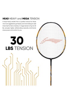 Turbo 99 Carbon Fibre Strung Badminton Racket with Full Racket Cover | For Intermediate Players | 84 grams | Maximum String Tension - 30lbs - pzsku/Z295FC0CAAE3D9E192598Z/45/_/1692272208/98f84817-23d2-4b8a-be95-2d5a88c6cf4d