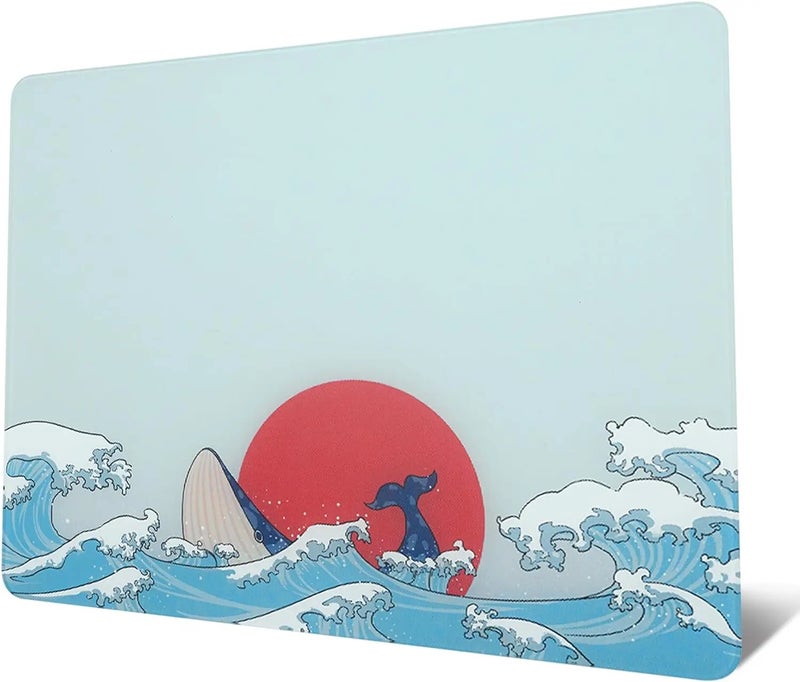 Bluejw Gaming Tempered Glass Mouse Pad - Hard Surface Speed & Precision - Desk Pad for Work, Office, Home - Desktop Decoration - Image 1