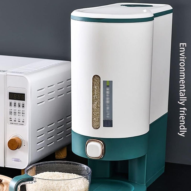 Delavala Delavala Rice Dispenser With Measuring Cup 5Kg Grain Storage Bin Storage Box Large Kitchen Food Grain Storage Container Household Rice Bucket With Lid Grain Rice Storage Tank Rice Holder  - Image 5