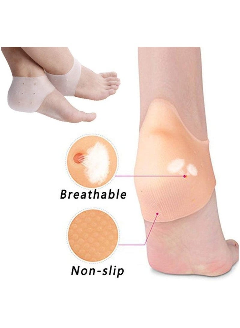 8PCS Plantar Fasciitis Inserts Pads,Gel Heel Cushion,Silicone Heel Protectors,Heel Guards & Heel Cups to Repair Dry Cracked Heel and Reduce Pains of Plantar Fasciitis,Heel Sore - Image 3