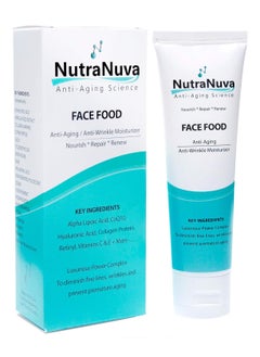 nutranuva Anti Aging FaceNeck Cream  Eye Wrinkle VEGAN Moisturizer  Hyaluronic Acid GHK Copper Peptides CoQ10 Vitamin C  E Retinyl PhytoCeramides Collagen Protein  NightDay Skincare 