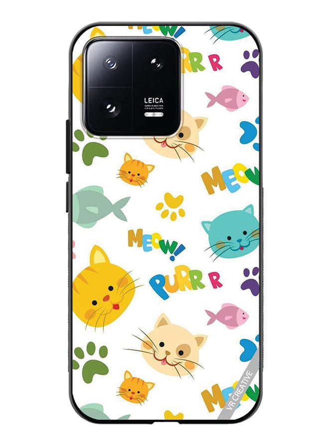 VR CREATIVE Protective Case Cover For Xiaomi 13 Meow Design Multicolour - Image 1
