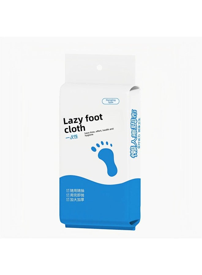 Household Lazy Disposable Foot Towel Wet And Dry Dual-use Hanging Foot Cloth Foot Paper Absorbent Foot Bath Towel Wholesale-Color:20*20 (30 Pumps Trial Pack) Foot Cleaning Cloth Running Volume Model - Image 1