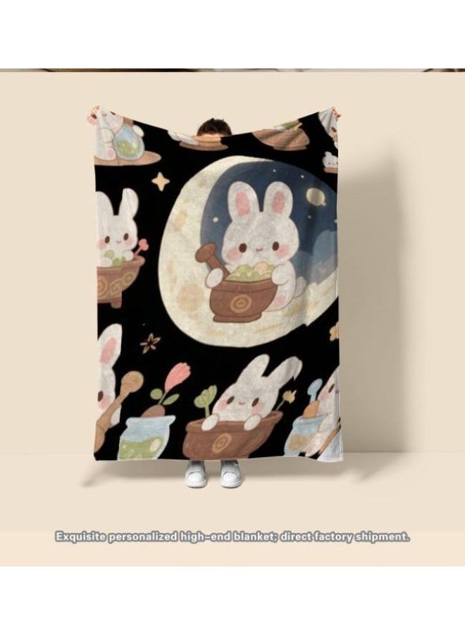 عام بطانية رقيقة من الفانيلا الكرتونية للأطفال والرضع (دافئة ومريحة، ومناسبة للنوم والألعاب) 70 سم * 100 سم - Image 1