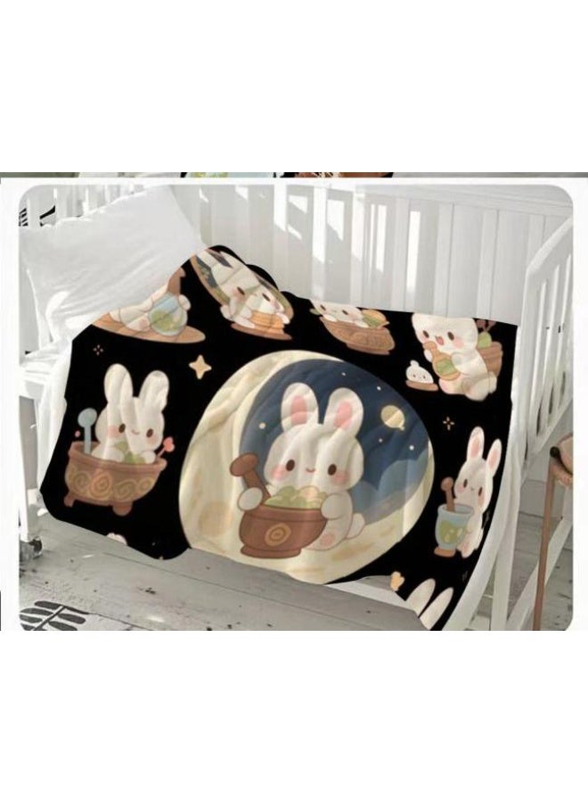 عام بطانية رقيقة من الفانيلا الكرتونية للأطفال والرضع (دافئة ومريحة، ومناسبة للنوم والألعاب) 70 سم * 100 سم - Image 2