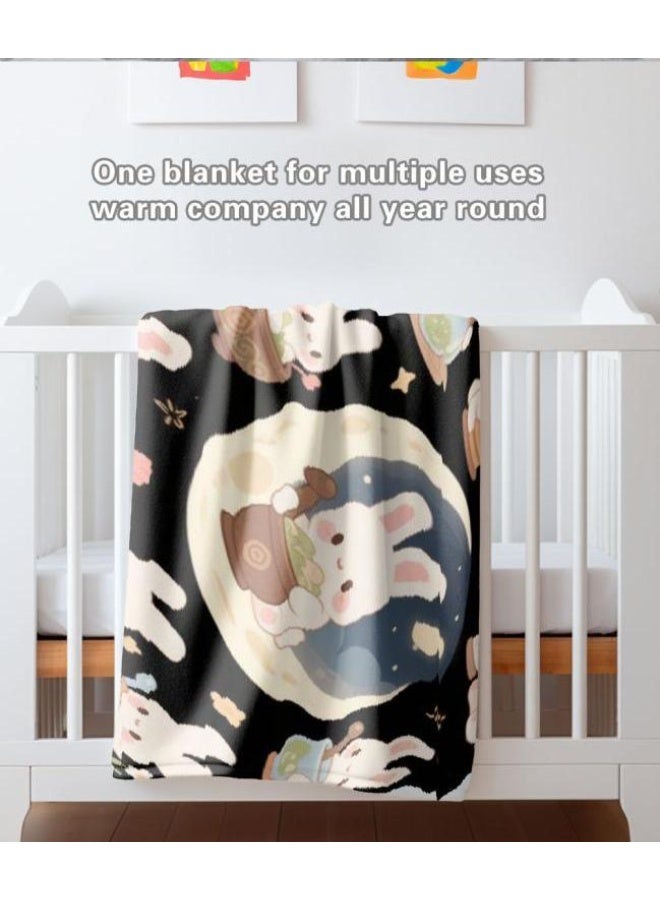 عام بطانية رقيقة من الفانيلا الكرتونية للأطفال والرضع (دافئة ومريحة، ومناسبة للنوم والألعاب) 70 سم * 100 سم - Image 5