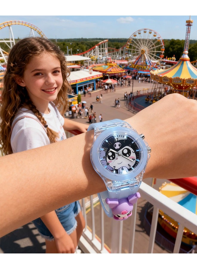 Kuromi Cartoon Digital Sport Watch (Silicone Wristwatch) – With Color Box, Best Gift for Boys & Girls Aged 3-11, Adjustable Strap, Clear Time Display at Night (Purple) - Image 3