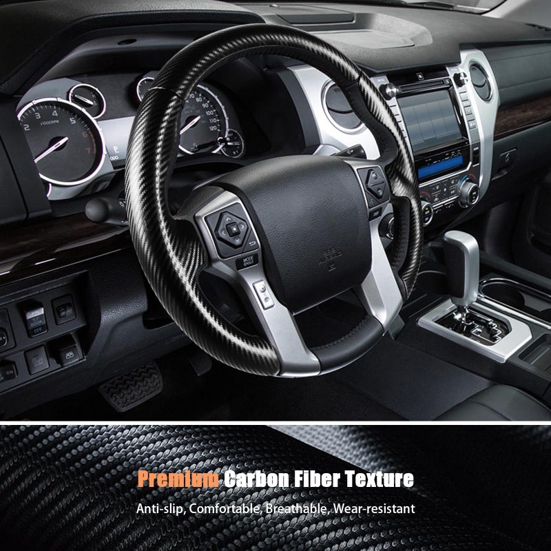 Aimato Customized Steering Wheel Cover for Toyota Tacoma 2012-2023/4Runner 2010-2024/Tundra 2014-2021/Sequoia 2014-2022 Thin,Anti-Slip,Scratch-Resistant Exclusive Car Accessory for Toyota - Image 3