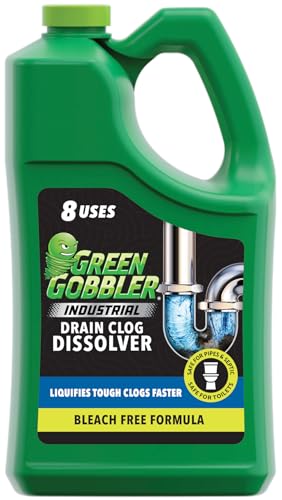 Green Gobbler Industrial Strength Grease and Hair Drain Clog Remover Drain Cleaner Gel Safe for Pipes Toilets Sinks Tubs Drains Septic Systems 1 Gallon - Image 1