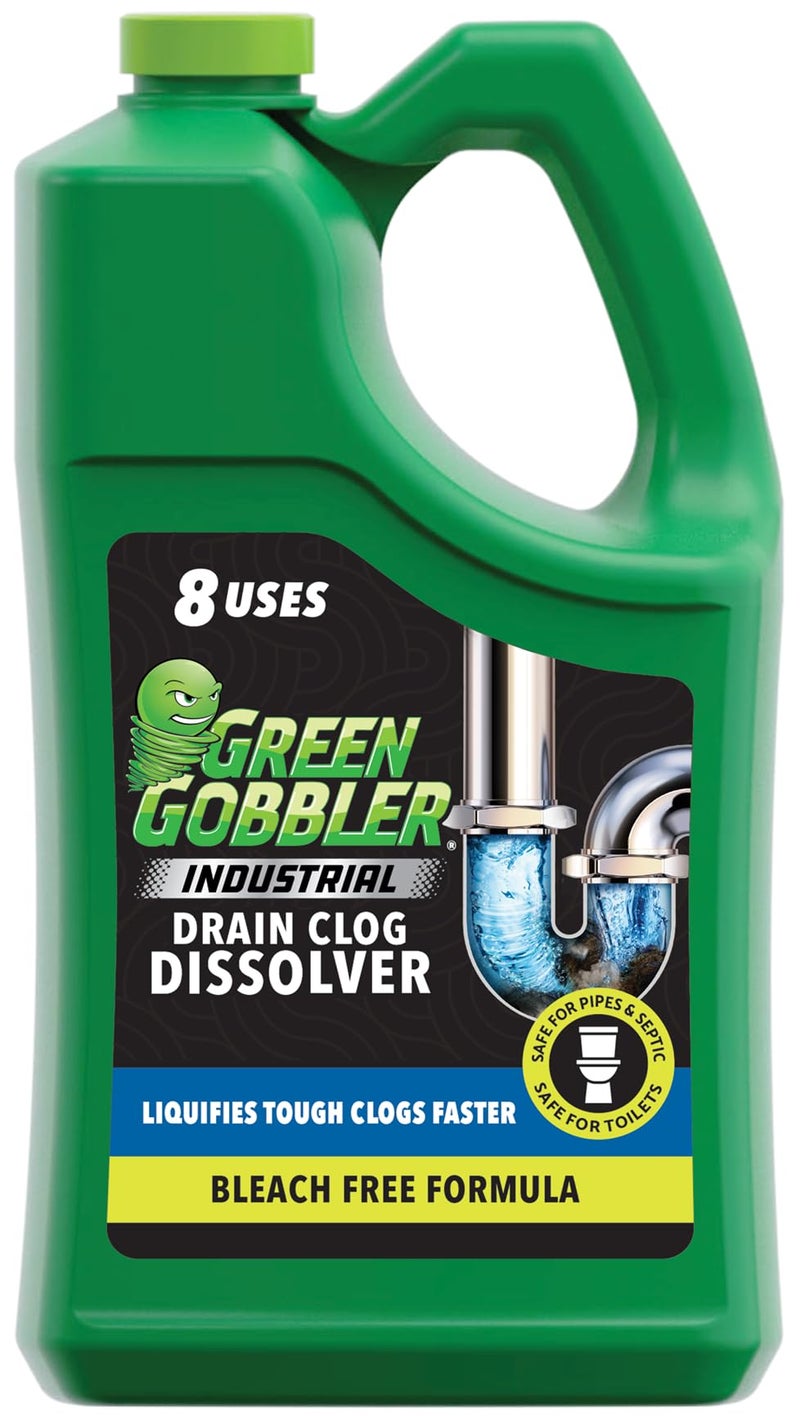 Green Gobbler Industrial Strength Grease and Hair Drain Clog Remover Drain Cleaner Gel Safe for Pipes Toilets Sinks Tubs Drains Septic Systems 1 Gallon - Image 2