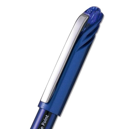 Pentel EnerGel NV Gel Ink Pen, (0.5mm), Fine Point Capped, Needle Tip, Blue Ink, Box of 12 (BLN25-C) - Image 2