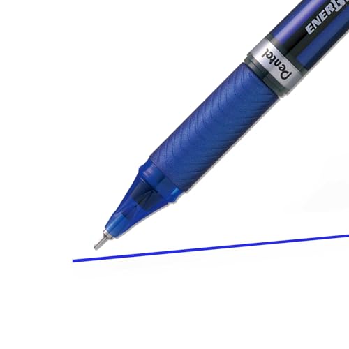 Pentel EnerGel NV Gel Ink Pen, (0.5mm), Fine Point Capped, Needle Tip, Blue Ink, Box of 12 (BLN25-C) - Image 5