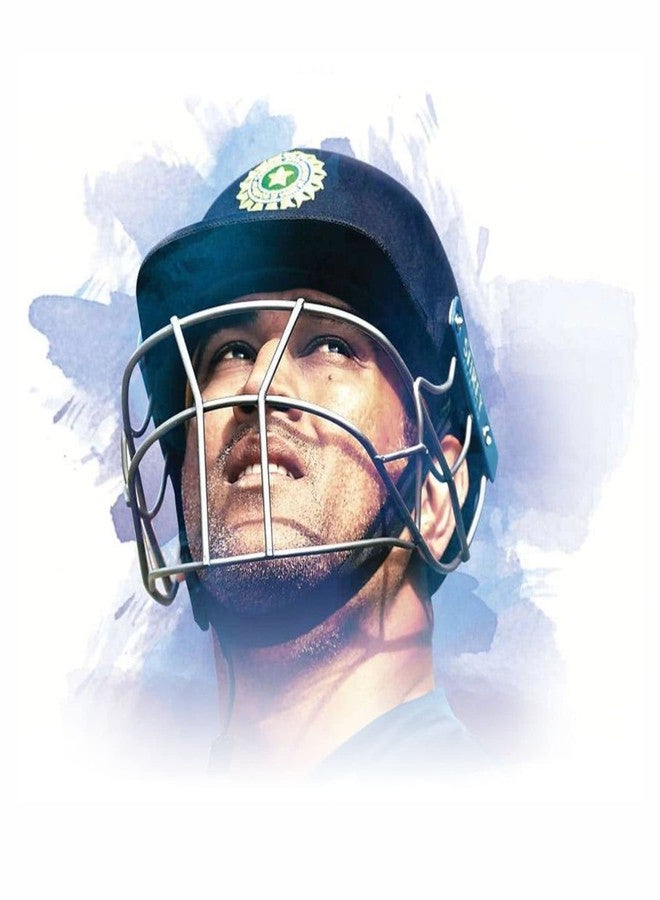 Sticker Yard Ms Dhoni India Vinyl Wall Sticker for Living Room/Bedroom/Office and All Decorative Wall Stickers Size 55X50CM - Image 1