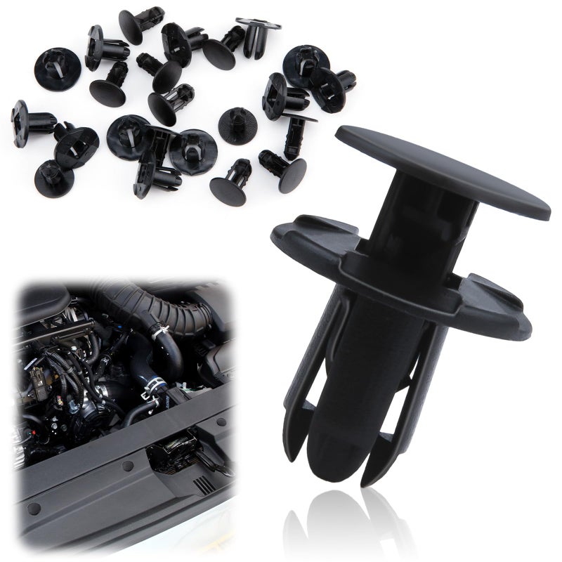 20 PCS Fender Liner PushType Retainer Clip Fastener Bumper Engine Under Cover Clip Car Retainer Clips Compatible with Hyundai Kia Accent Azera Equus Elantra Genesis Replaces GM 865952T500
