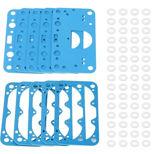 Misfart 4150 Carburetor Rebuild Kit Gasket Fuel Bowl Gasket Kit Replacement for Holley 82000 M2300 4150 82000QFT Fit Holley Carburetor Fuel Bowl Jet Kit - Image 1