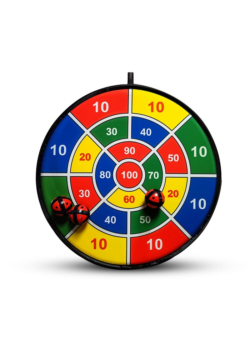 Playtive Hook & Loop Dartboard Game Set , Safe Kids Dartboard with 6 Soft Velcro Balls , Colorful Target Board for Indoor/Outdoor Fun , Skill Building Toy for Boys & Girls Age 3+  Lightweight, Portable & Child Safe Design - Image 1