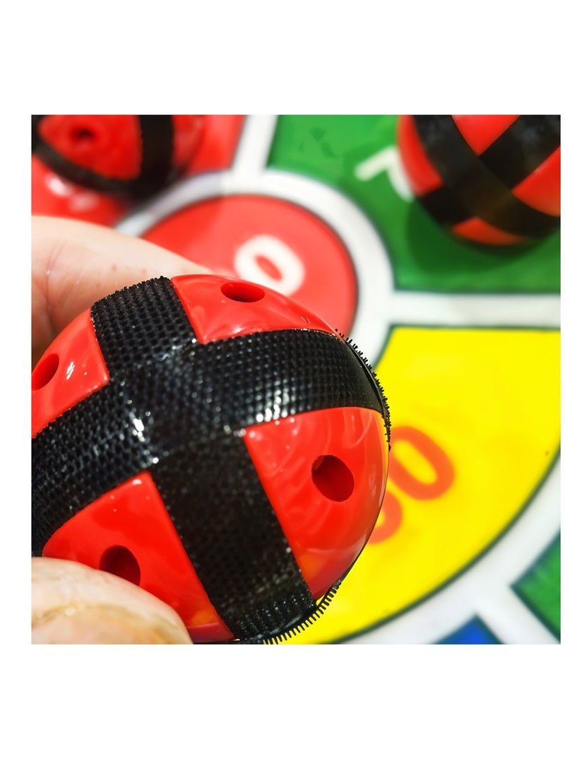 Playtive Hook & Loop Dartboard Game Set , Safe Kids Dartboard with 6 Soft Velcro Balls , Colorful Target Board for Indoor/Outdoor Fun , Skill Building Toy for Boys & Girls Age 3+  Lightweight, Portable & Child Safe Design - Image 2