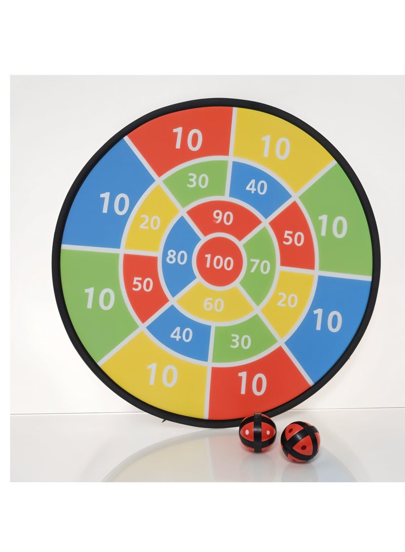 Playtive Hook & Loop Dartboard Game Set , Safe Kids Dartboard with 6 Soft Velcro Balls , Colorful Target Board for Indoor/Outdoor Fun , Skill Building Toy for Boys & Girls Age 3+  Lightweight, Portable & Child Safe Design - Image 5
