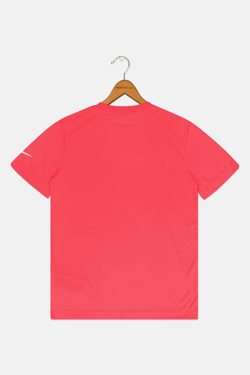 Nike 3Brand by Russell Wilson Kids Boy Dri-Fit Graphic Print Outdoor T-Shirt, Racer Pink - Image 2