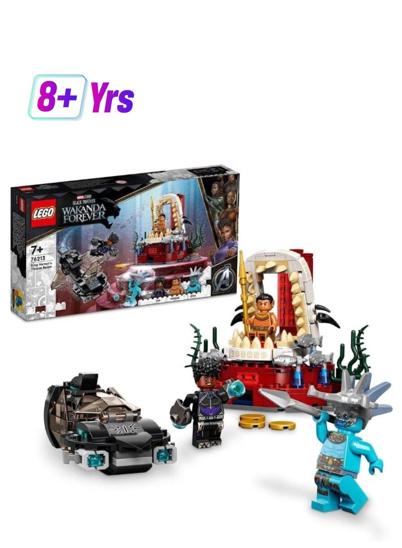 LEGO 76213 Marvel King Namor’s Throne Room, Black Panther Wakanda Forever Set with Submarine Toy for Kids, Boys & Girls Aged 7 Years Old, Underwater Super Heroes Adventure Gift Idea - Image 1