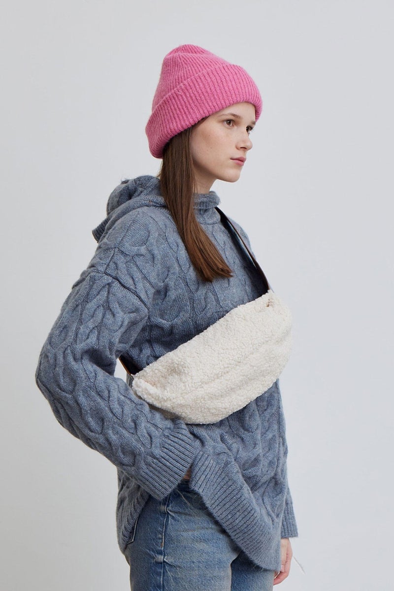 Manuka Hooded Braided Sweater Blue  - Image 3