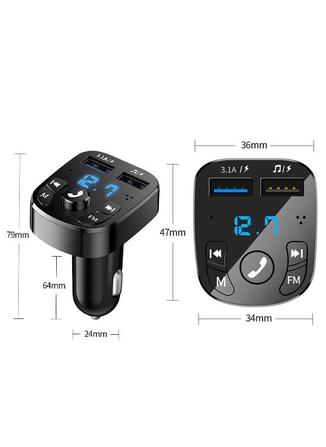 General - Multi-Function Car MP3 Player FM Bluetooth Receiver - Dual USB Car Fast Charge with Car Music and USB Flash Drive Supplies - Image 1