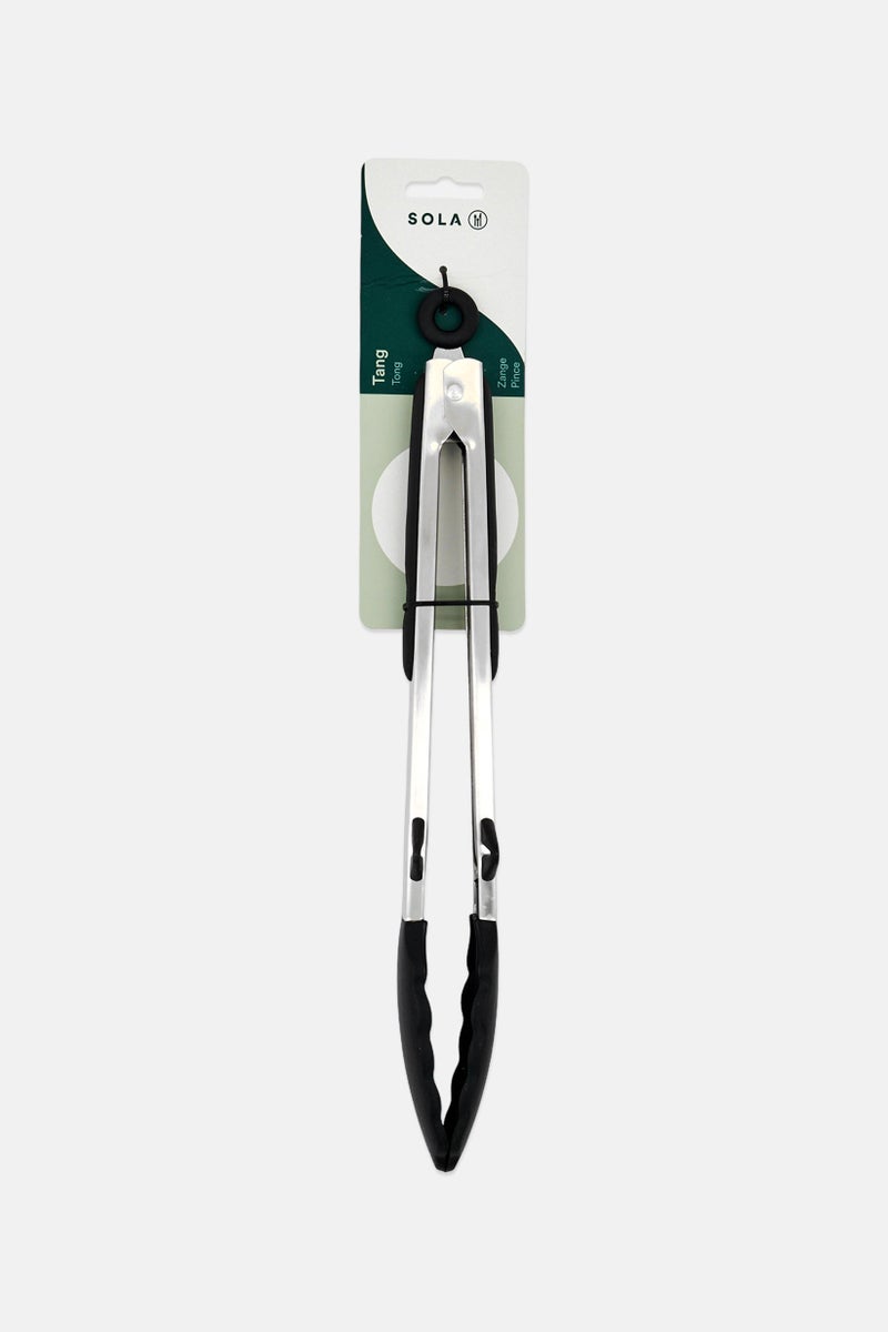 SOLA Stainless Steel Tongs, Black - Image 1