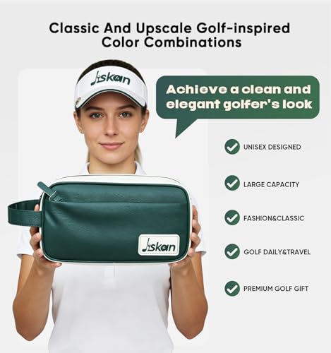 Jiskan Golf Pouch Bag for Men/Women, Pro Golf Valuables Accessories Organizer for Tees, Balls, Cash, Phone, Keys Etc, Essentials Golf Accessories Golf Gifts for Men/Women - Image 5