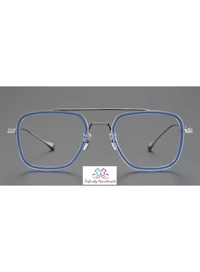 Blue Light Computer and Mobile Glasses – Stylish Square Metal Frame for Men and Women – Anti-Blue Light and Anti-Fatigue Lenses for Reading, Working, Studying, and Gaming - Image 3