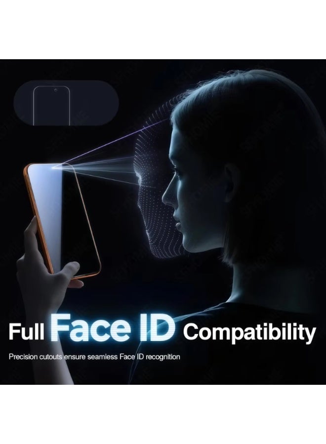 ZXING iPhone 17 Pro Max Privacy Tempered Glass Screen Protector 9H Hardness Full Coverage 28° Anti Peep Friendly High Sensitivity Touch Screen No Bubbles Anti Fingerprint Mobile Phone Film - Image 4