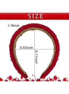 HOXIEYA Valentine'S Day Headband Heart Hairband Red Hair Hoop For Valentine'S Day Party Daily Wear Hair Accessories For Women Girls (Ared)  - Image 4