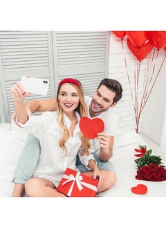 HOXIEYA Valentine'S Day Headband Heart Hairband Red Hair Hoop For Valentine'S Day Party Daily Wear Hair Accessories For Women Girls (Ared)  - Image 2