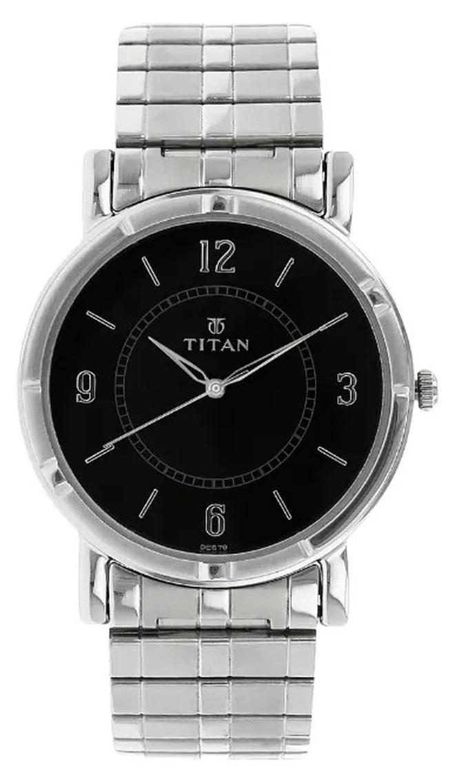 TITAN Men's Analog Round Shape Stainless Steel Wrist Watch - 1639SM03 - 45.6 Mm - Image 1