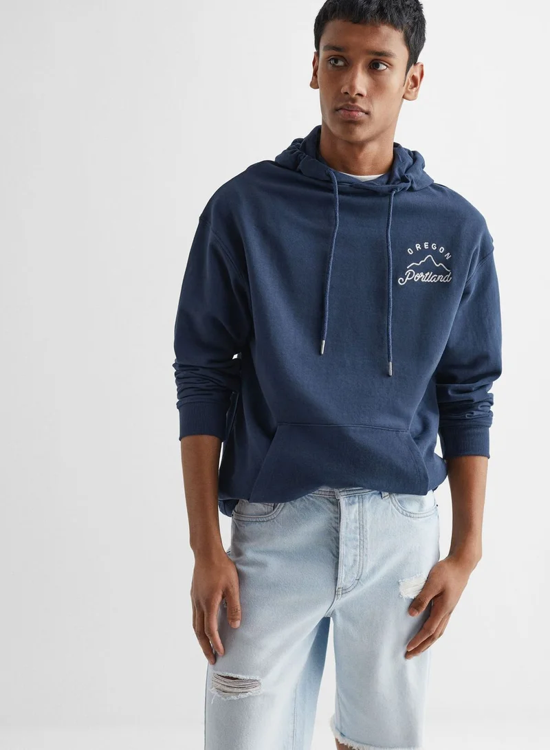 MANGO Youth Ripped Denim Shorts