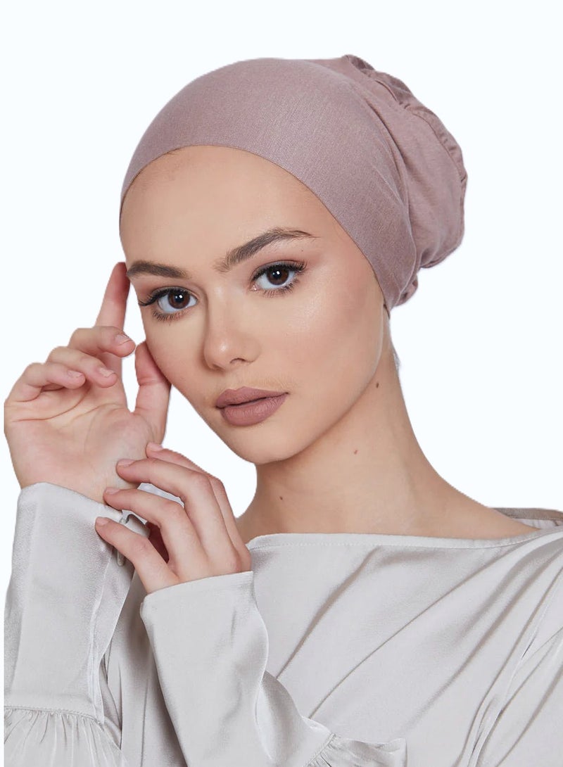 برفكتوري قبعة عمامة نسائية من الجيرسي مع رباط للإغلاق، وغطاء رأس إسلامي - خبازي  - Image 1