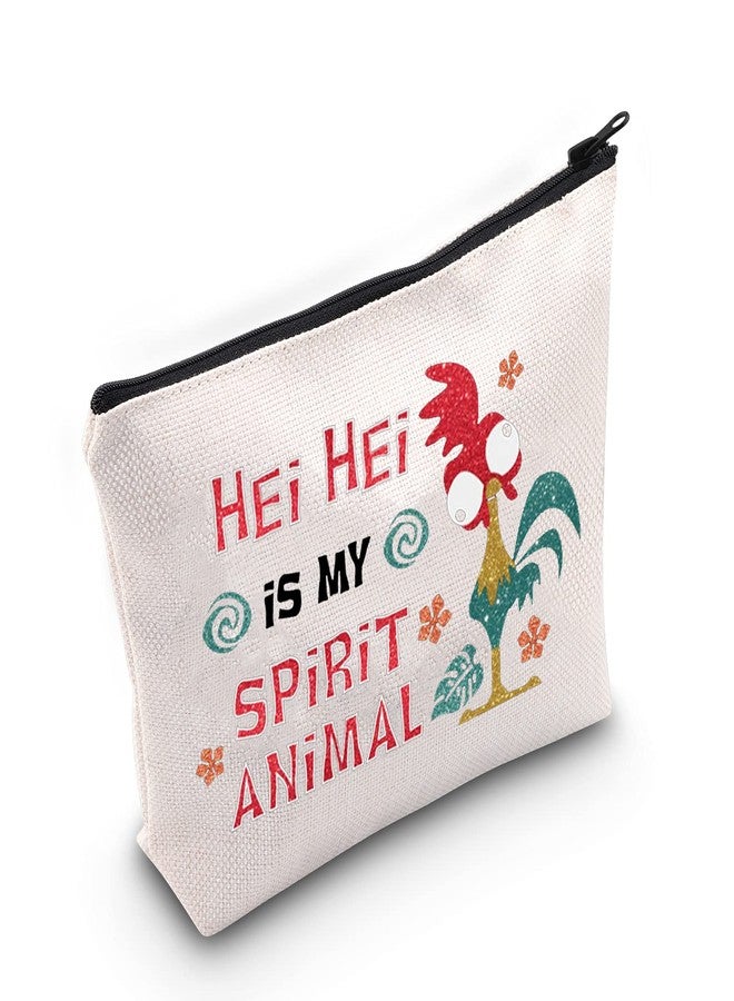 LEVLO Hei Chicken Cosmetic Make Up Bag Chicken Lover Gift Hei Is My Spirit Animal Makeup Zipper Pouch Bag (Hei Spirit bag) - Image 1